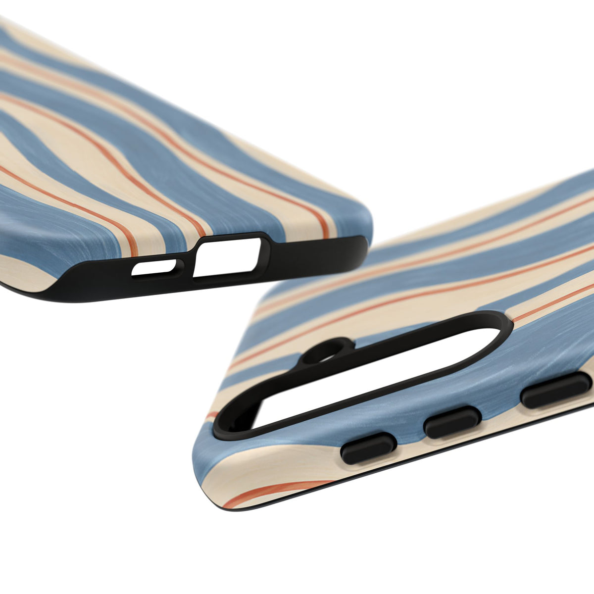 Blue Wavy Stripe Samsung Galaxy Tough Case | Riviera Ribbons