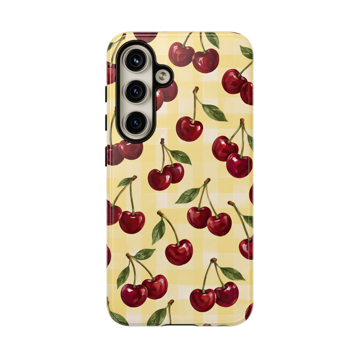 Cherry Gingham Samsung Galaxy Tough Case | Cherry Picnic