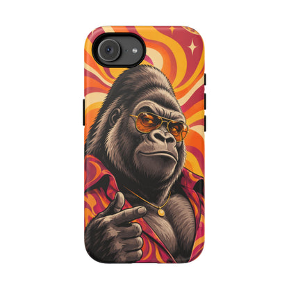 Velvet Groove iPhone Tough Case | Retro Disco Gorilla Art