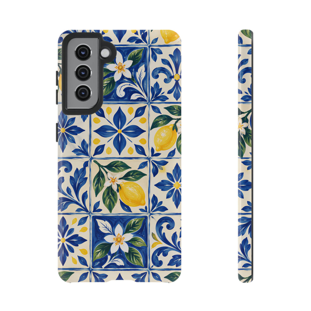 Blue Lemon Tile Samsung Galaxy Tough Case | Azulejo Orchard