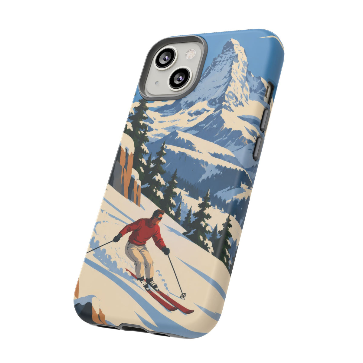 Swiss Skiing — Downhill Arc iPhone Tough Case