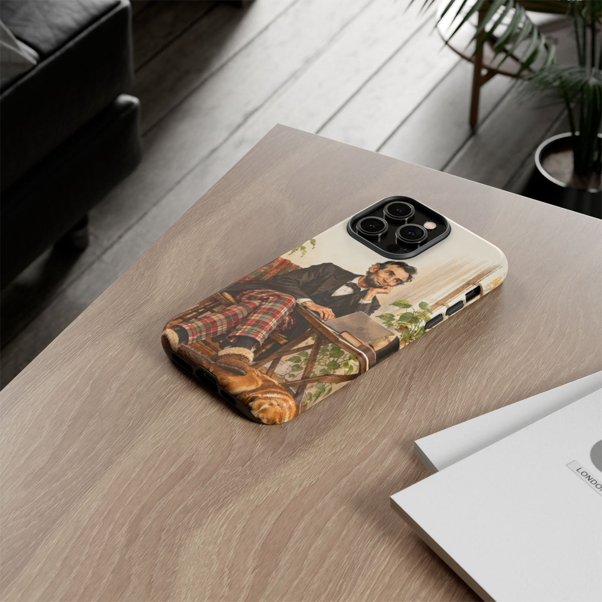 Abe from Home iPhone Tough Case | lincoln work from home