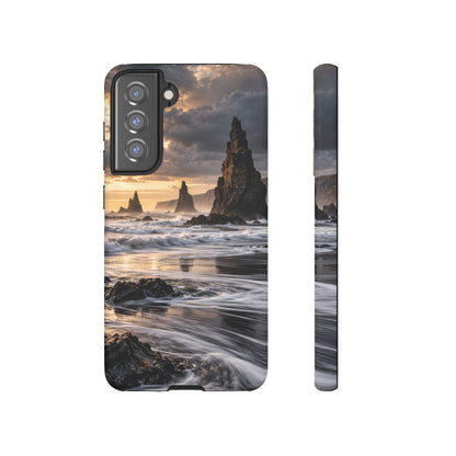 Black Sand and Silver Samsung Galaxy Tough Case | black sand beach