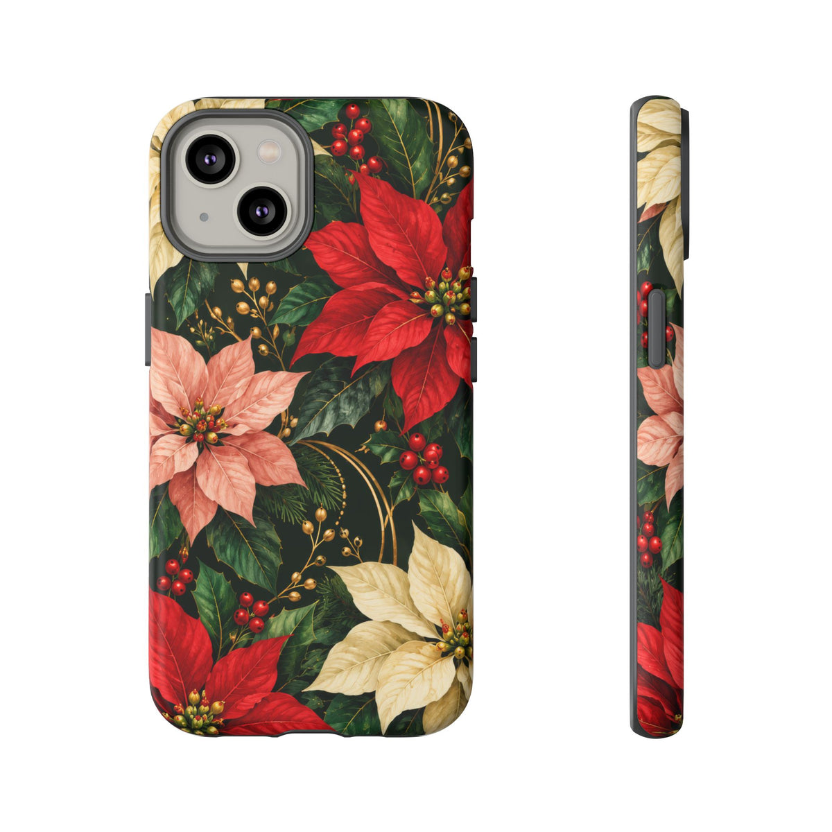 Noel in Bloom iPhone Tough Case | poinsettia