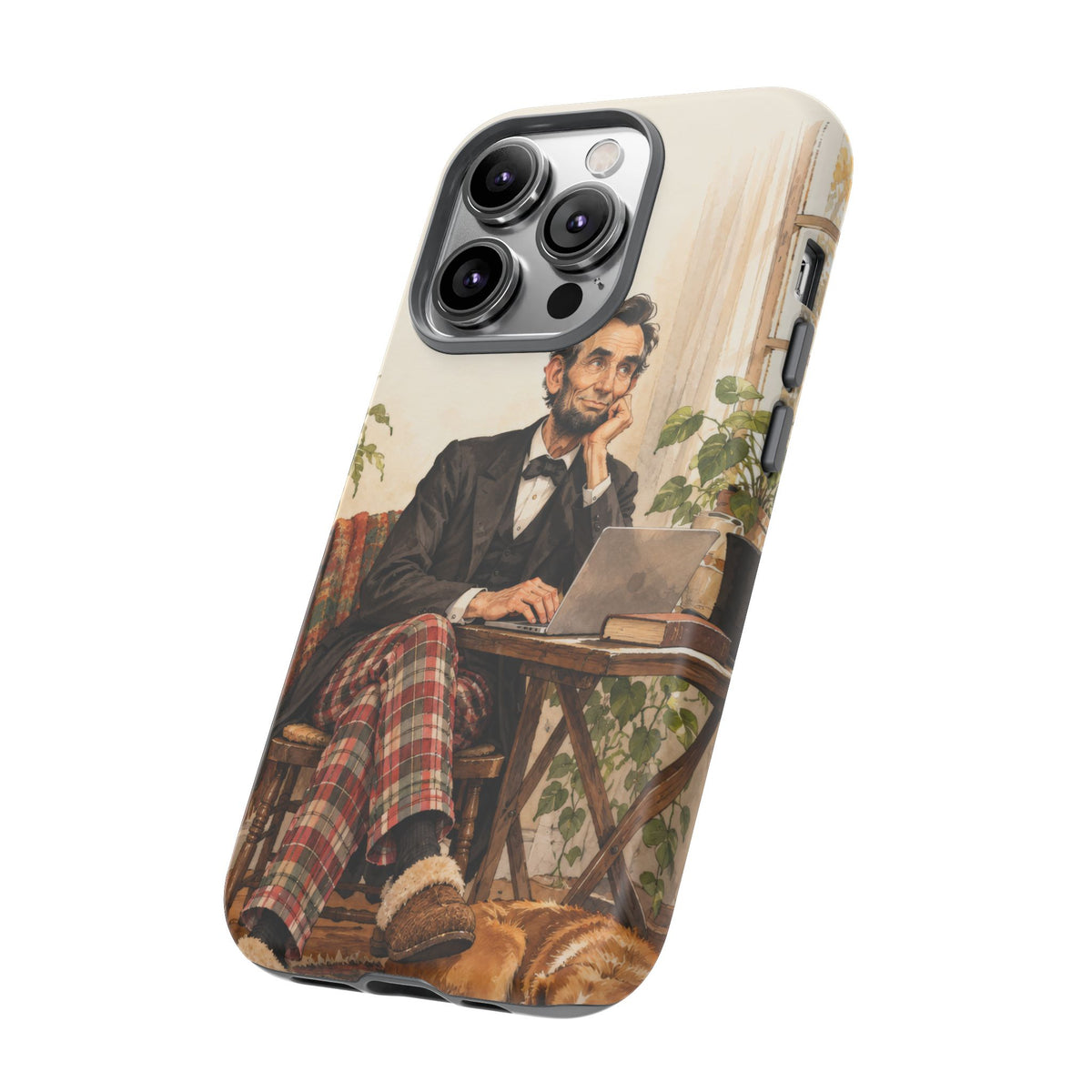 Abe from Home iPhone Tough Case | lincoln work from home
