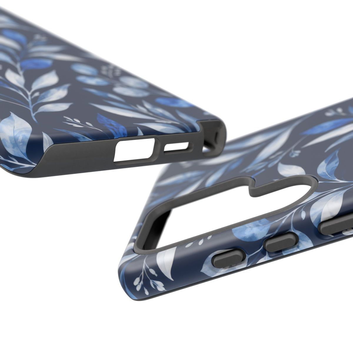Blue Hour Botanical Samsung Galaxy Tough Case | Blue Botanical Leaf Pattern