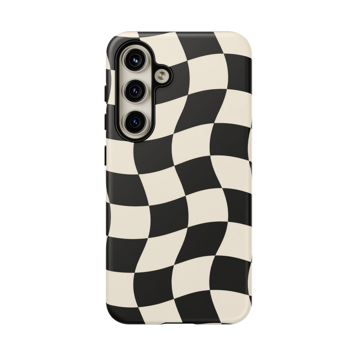 Liquid Check Samsung Galaxy Tough Case | Wavy Checkerboard
