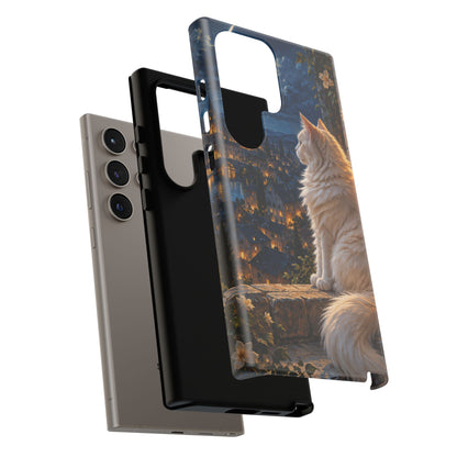 Moonlit Window Samsung Galaxy Tough Case | white cat