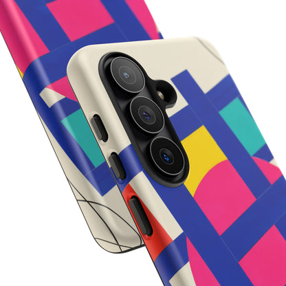 Chromatic Mischief Samsung Galaxy Tough Case | Geometric Color Block Art
