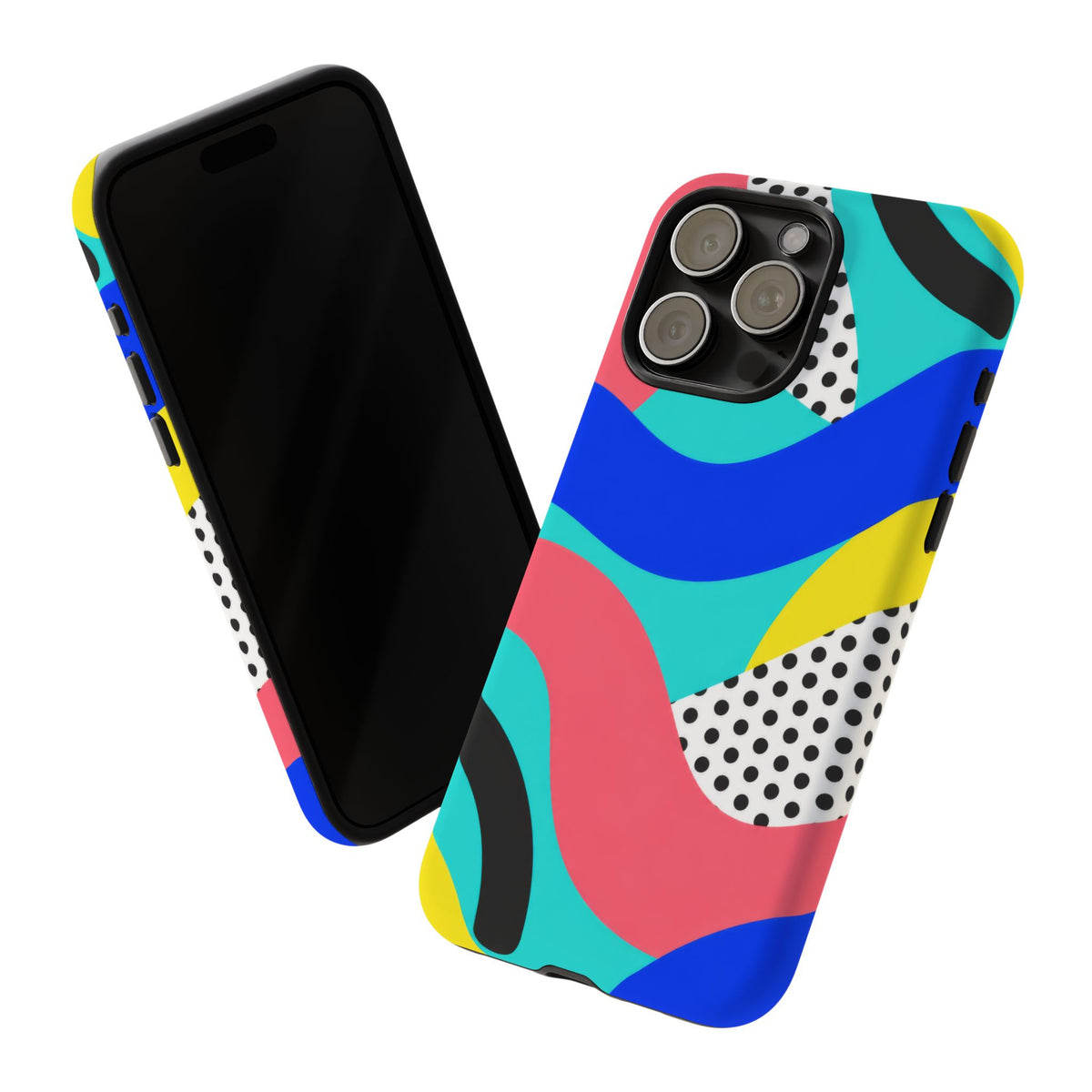Poolside Pop iPhone Tough Case | Wavy Color Block