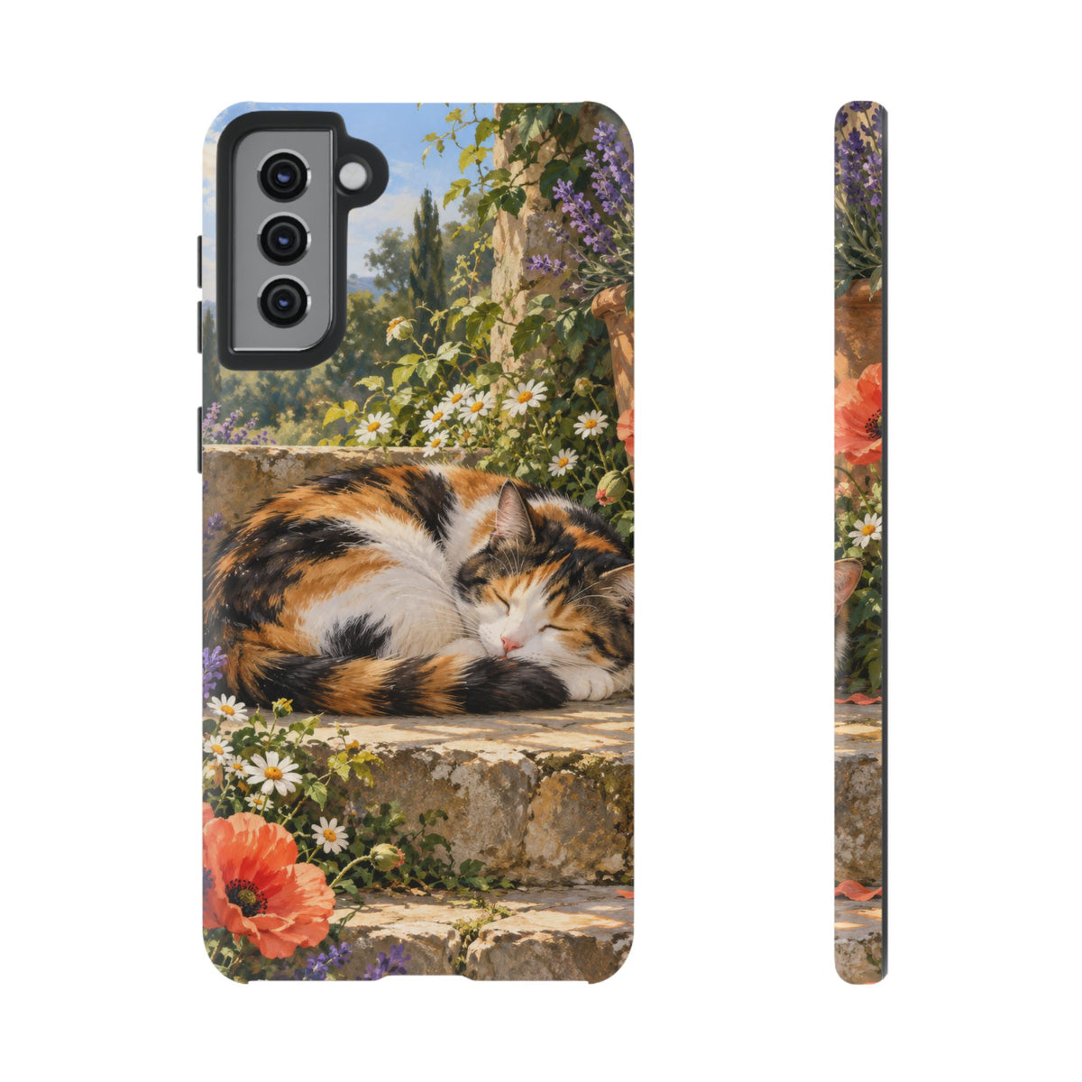 Garden Nap Samsung Galaxy Tough Case | calico cat