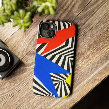Broken Signal iPhone Tough Case | Optical Stripe Art