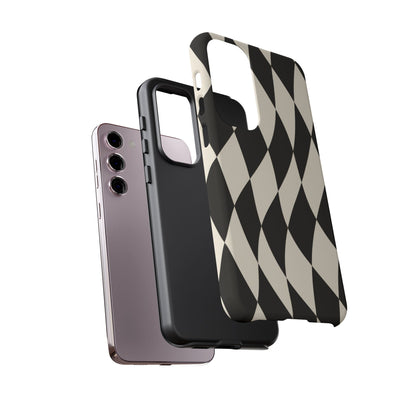 Harlequin Sway Samsung Galaxy Tough Case | Black & White Harlequin