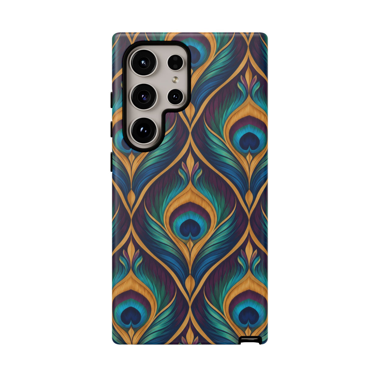 Peacock Nocturne Samsung Galaxy Tough Case | art deco