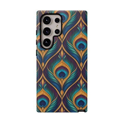 Peacock Nocturne Samsung Galaxy Tough Case | art deco