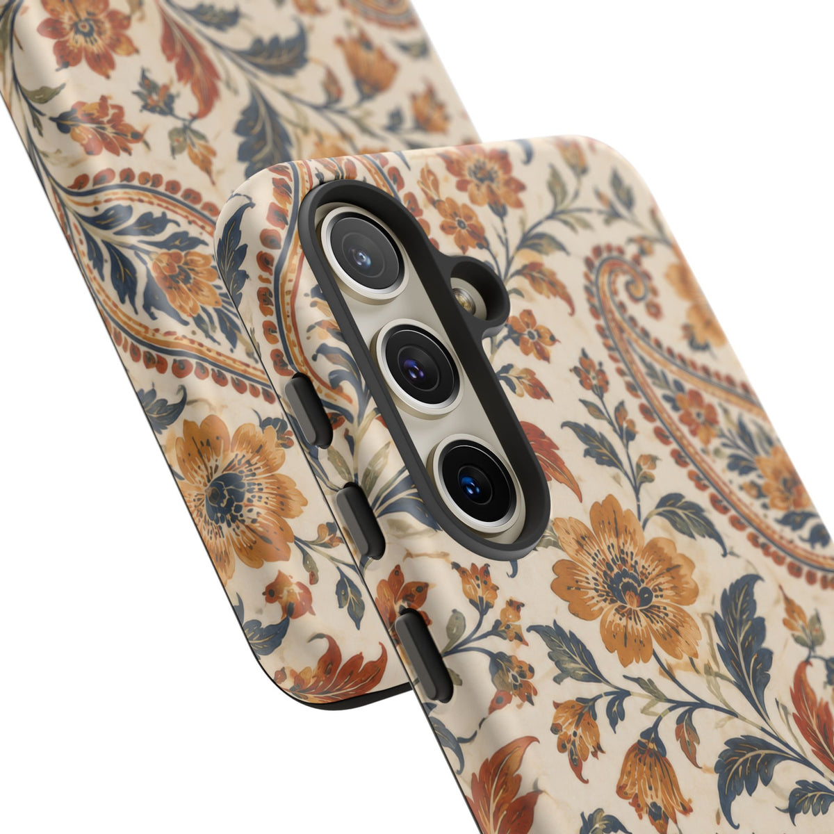 Saffron Heirloom Samsung Galaxy Tough Case | Floral Paisley on Ivory