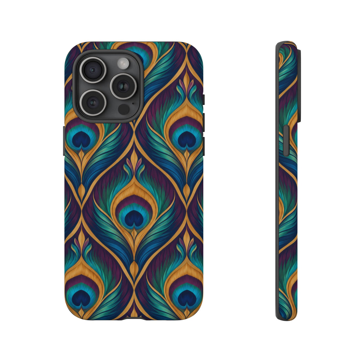 Peacock Nocturne iPhone Tough Case | art deco