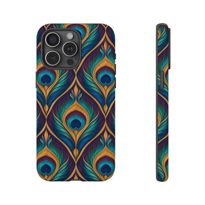 Peacock Nocturne iPhone Tough Case | art deco