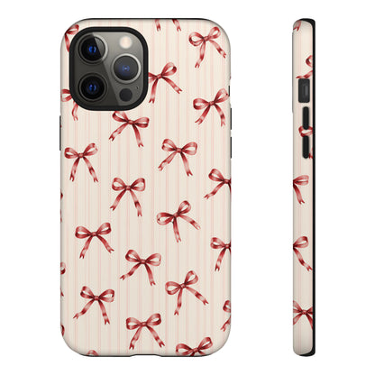 Red Bow iPhone Tough Case | Ribbon Waltz