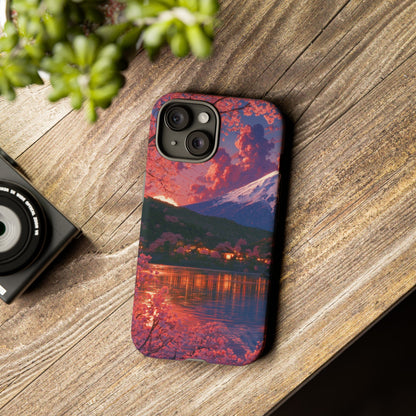 Sakura Lakeside Village iPhone Tough Phone Case