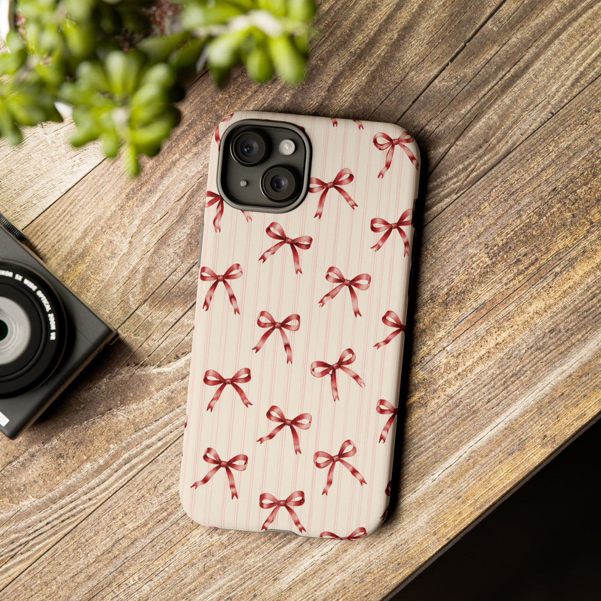 Red Bow iPhone Tough Case | Ribbon Waltz