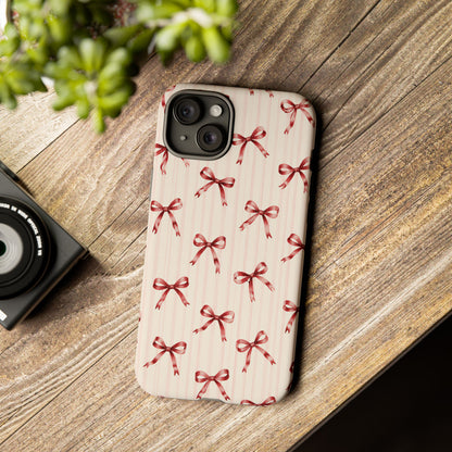 Red Bow iPhone Tough Case | Ribbon Waltz