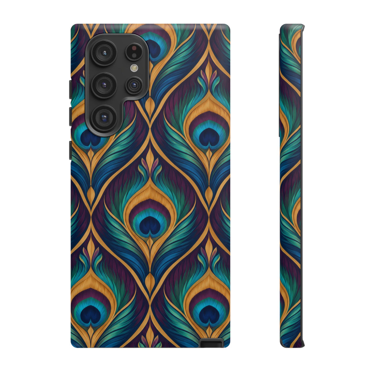 Peacock Nocturne Samsung Galaxy Tough Case | art deco