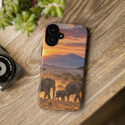 Elephants at First Light iPhone Tough Case | african elephants