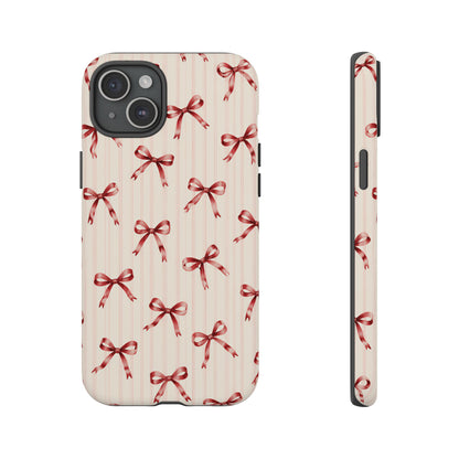 Red Bow iPhone Tough Case | Ribbon Waltz