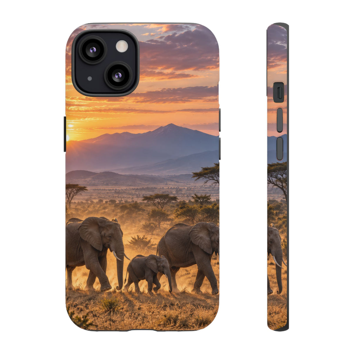 Elephants at First Light iPhone Tough Case | african elephants