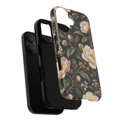 Dark Floral iPhone Tough Case | Midnight Camellia