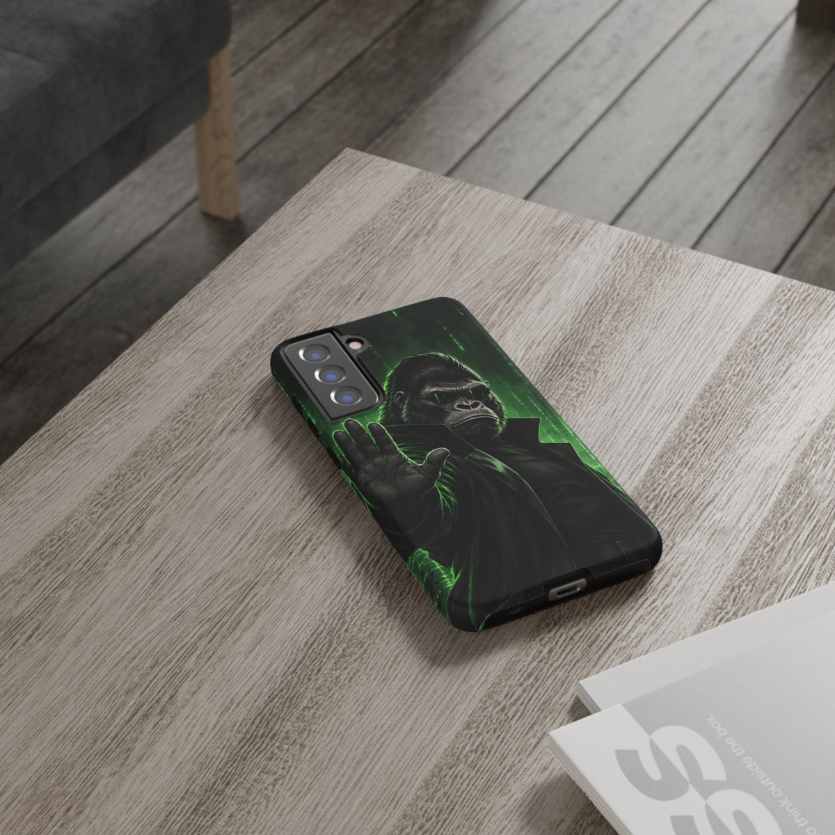 Cyberpunk Gorilla Samsung Galaxy Tough Case | Neon Code Silverback