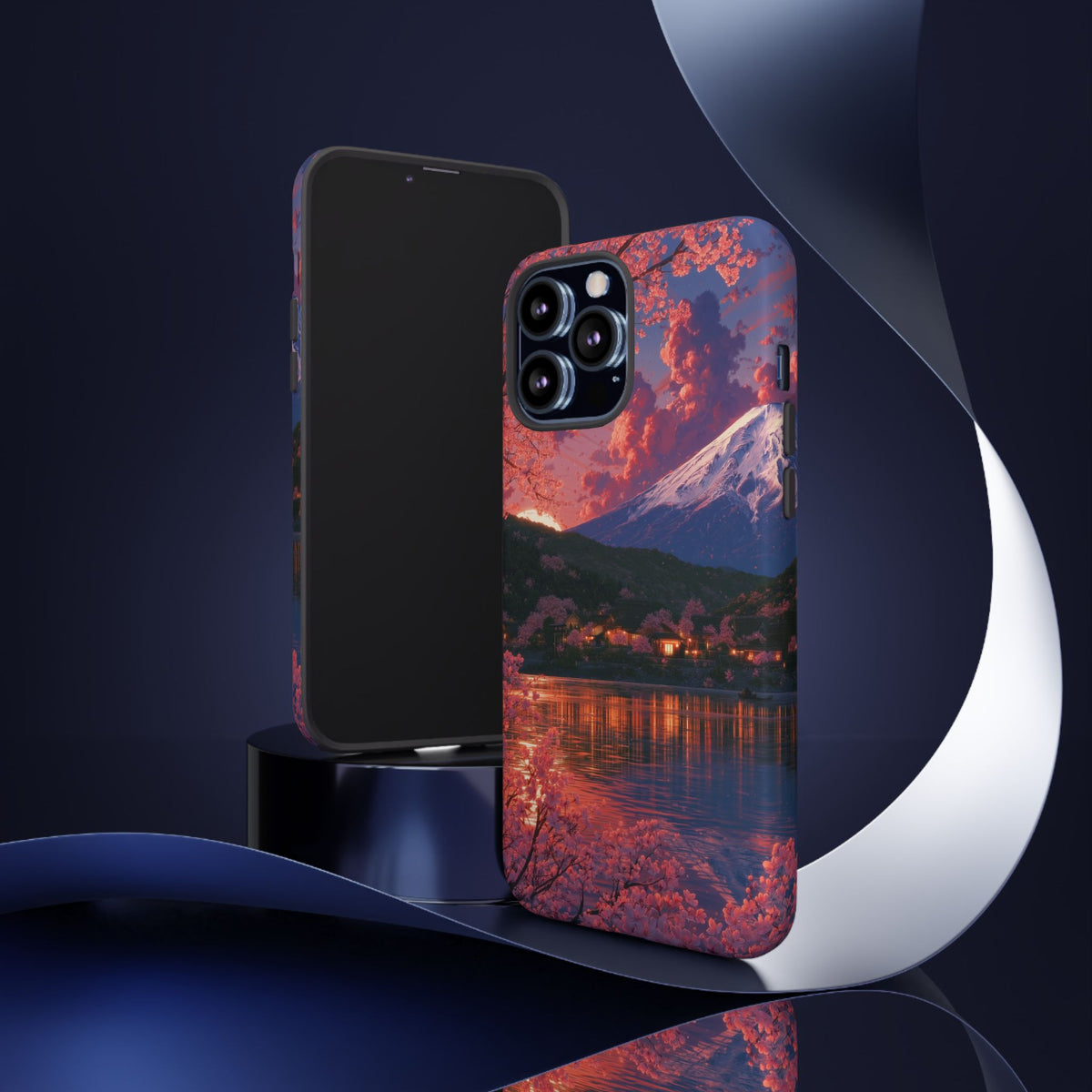 Sakura Lakeside Village iPhone Tough Phone Case