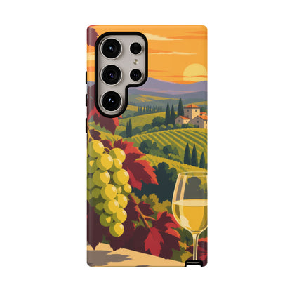 Wine & Grapes — Golden Vintage Samsung Galaxy Tough Case | wine grapes
