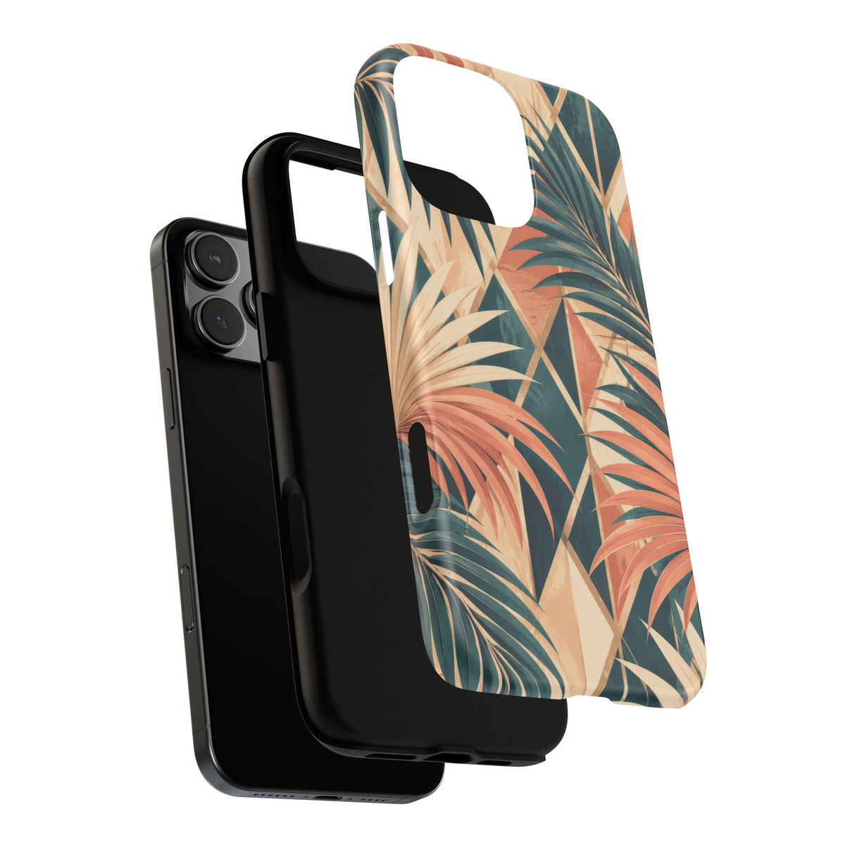 Coral Palm Pavilion iPhone Tough Case | art deco