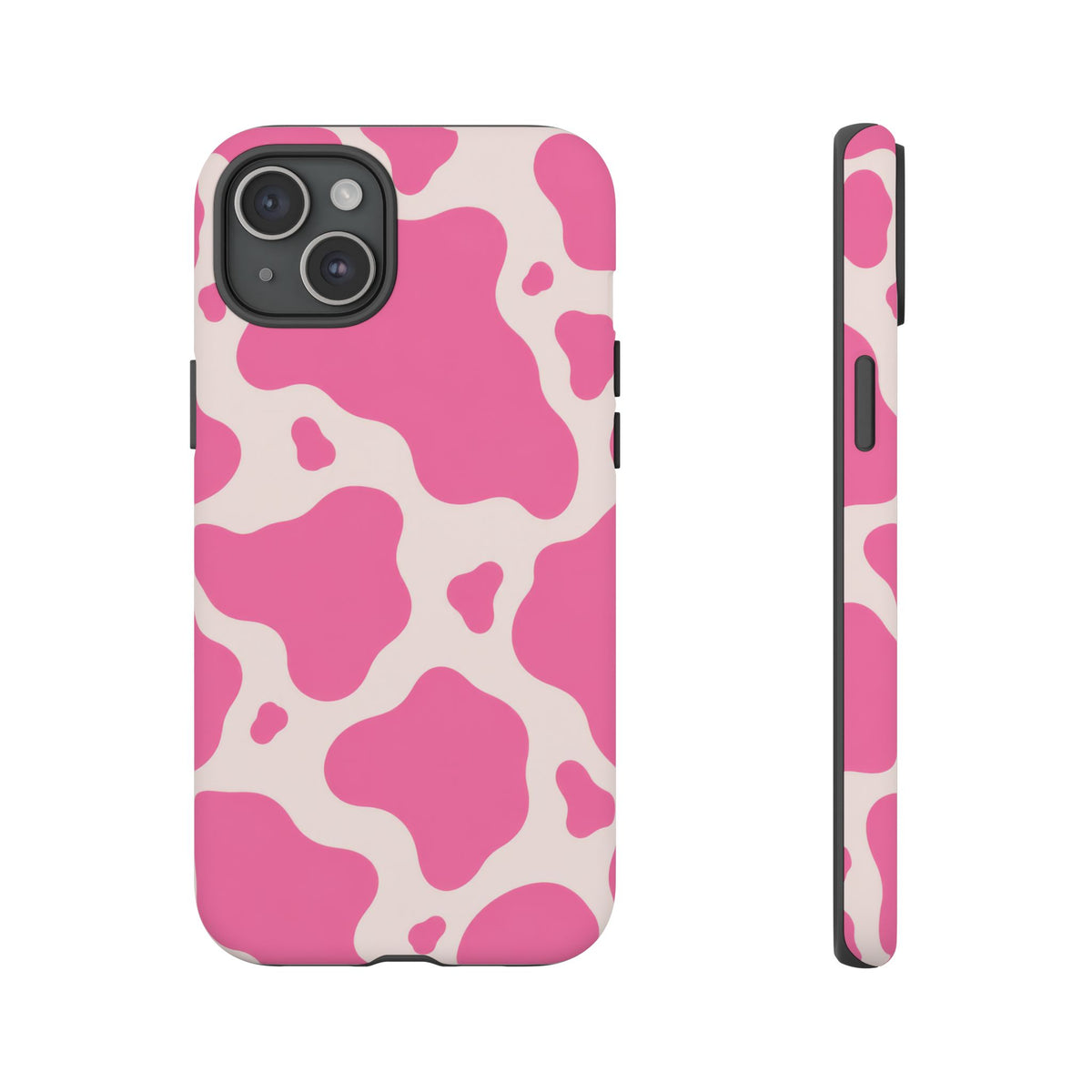 Strawberry Milk iPhone Tough Case | Pink Cow Print