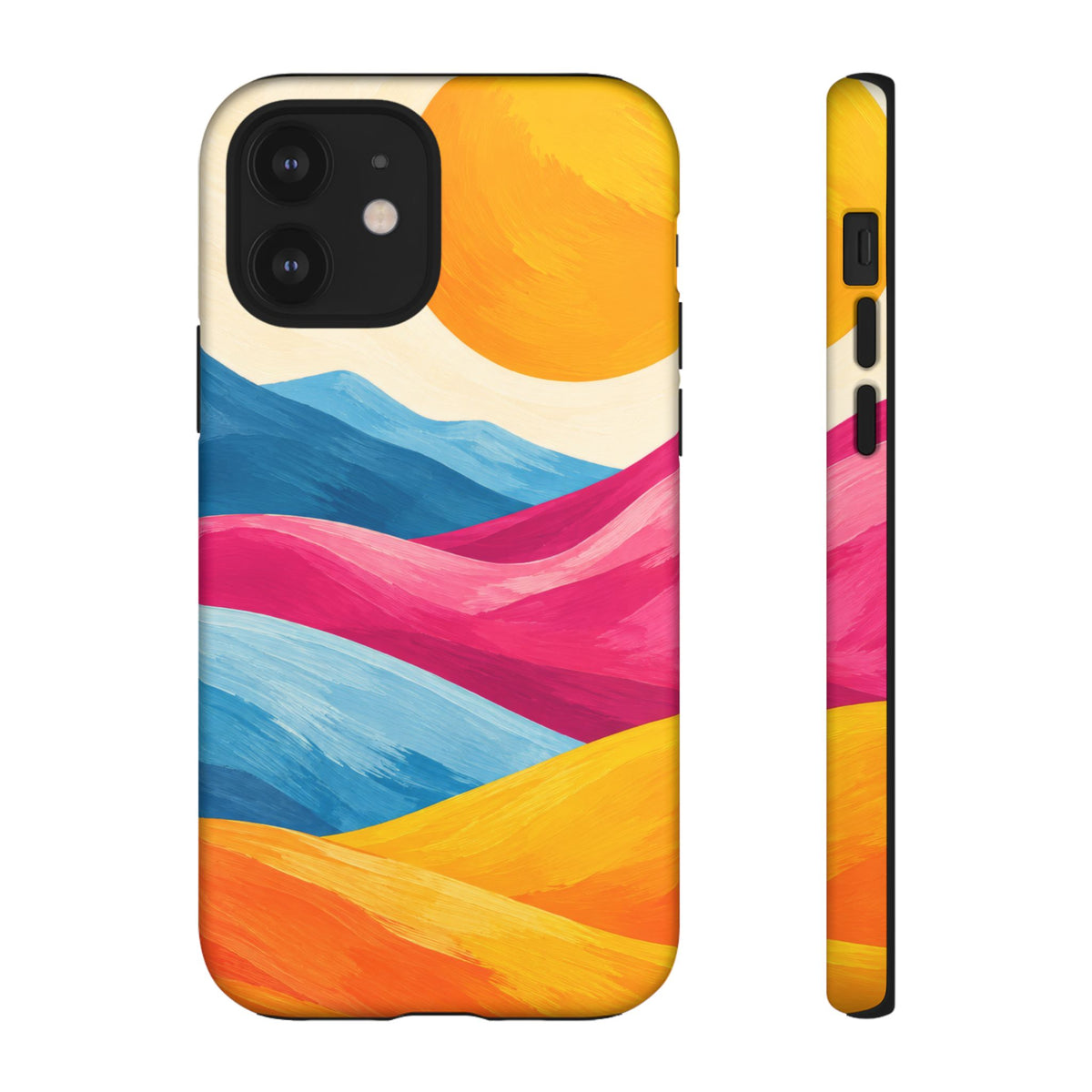 Golden Drift iPhone Tough Case | colorful hills
