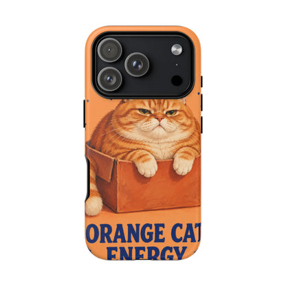 Orange Cat Energy iPhone Tough Case