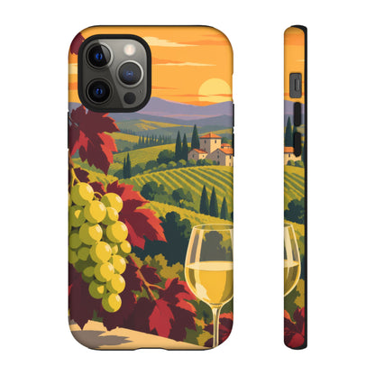 Wine & Grapes — Golden Vintage iPhone Tough Case | wine grapes