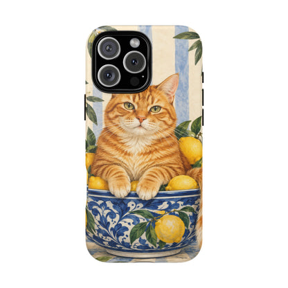 Citrus Inspector iPhone Tough Case | ginger cat