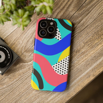 Poolside Pop iPhone Tough Case | Wavy Color Block