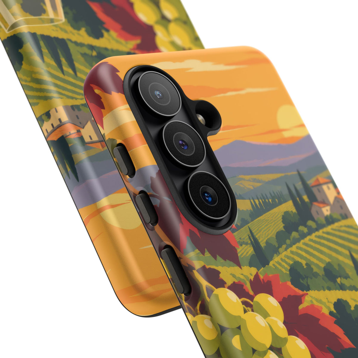 Wine & Grapes — Golden Vintage Samsung Galaxy Tough Case | wine grapes