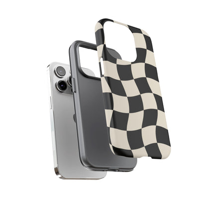 Liquid Check iPhone Tough Case | Wavy Checkerboard