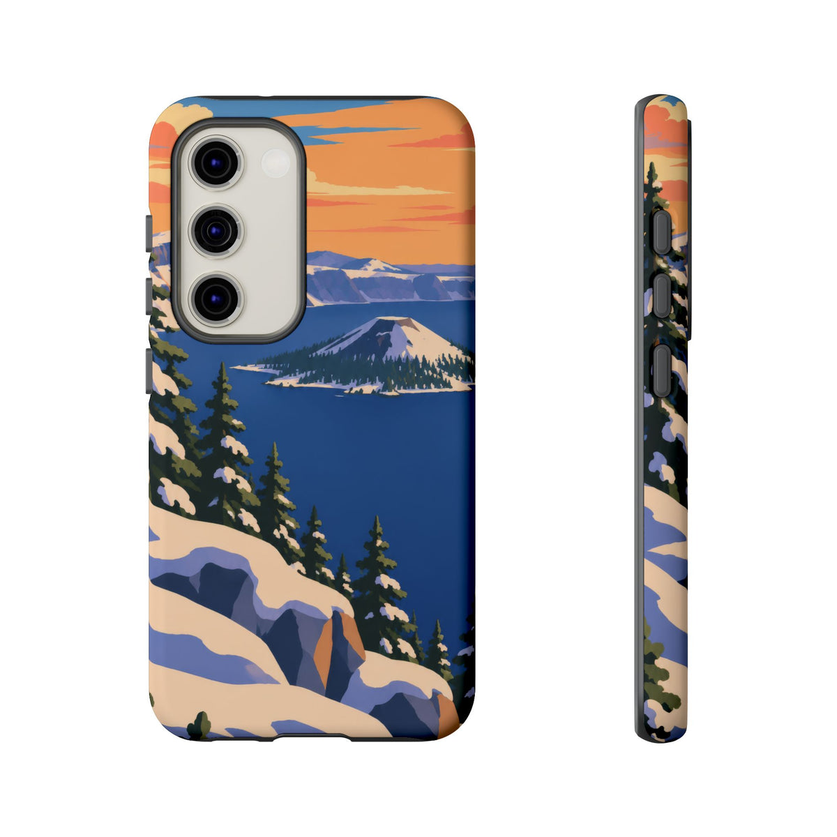 Crater Lake — Winter Caldera Samsung Galaxy Tough Case