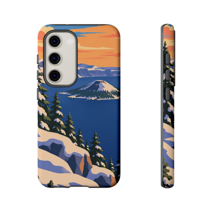 Crater Lake — Winter Caldera Samsung Galaxy Tough Case