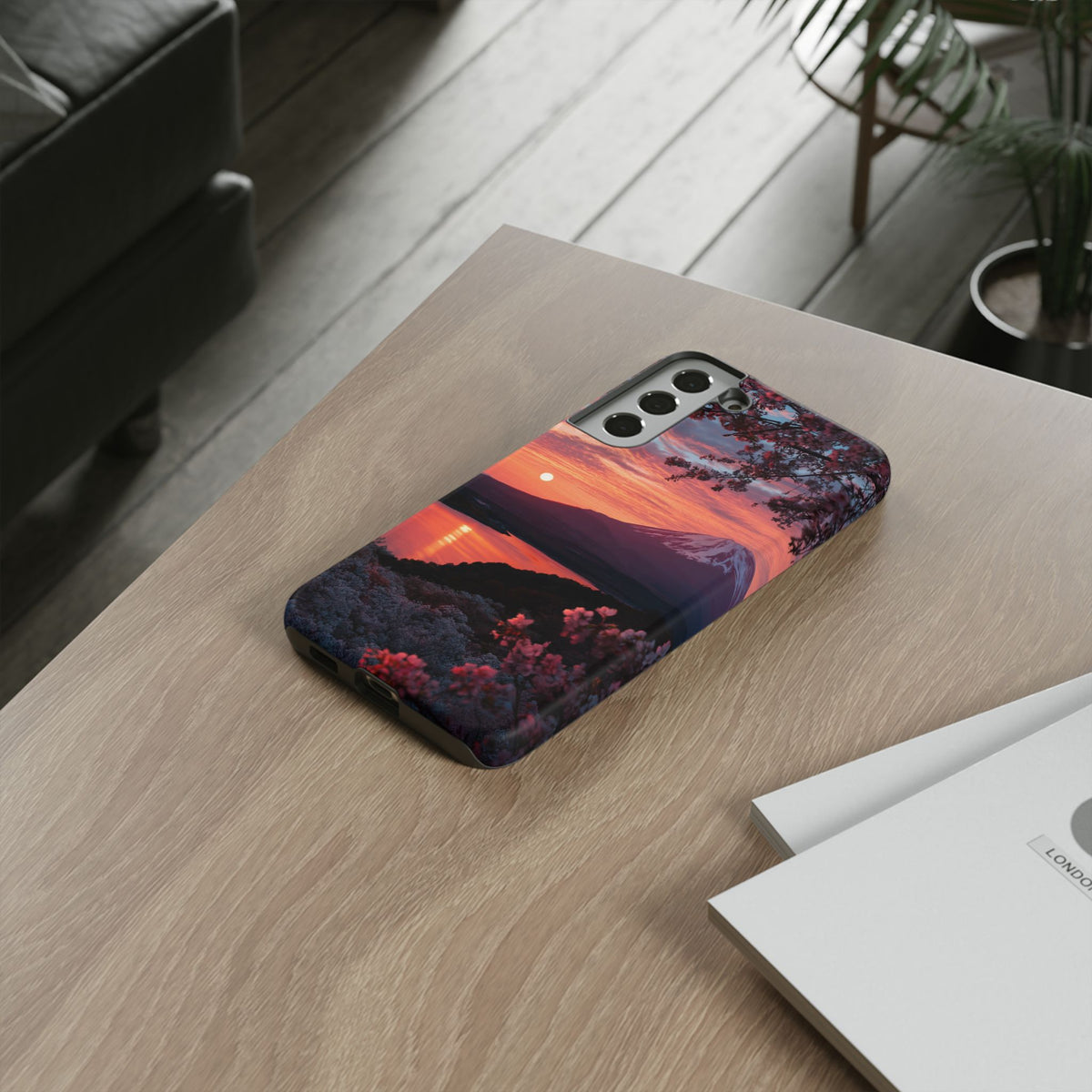 Fuji Moonlit Sakura Samsung Galaxy Tough Phone Case