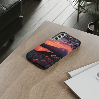 Fuji Moonlit Sakura Samsung Galaxy Tough Phone Case