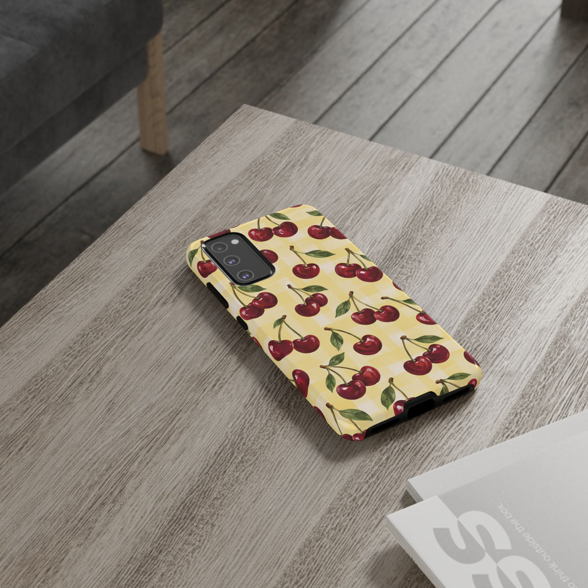 Cherry Gingham Samsung Galaxy Tough Case | Cherry Picnic