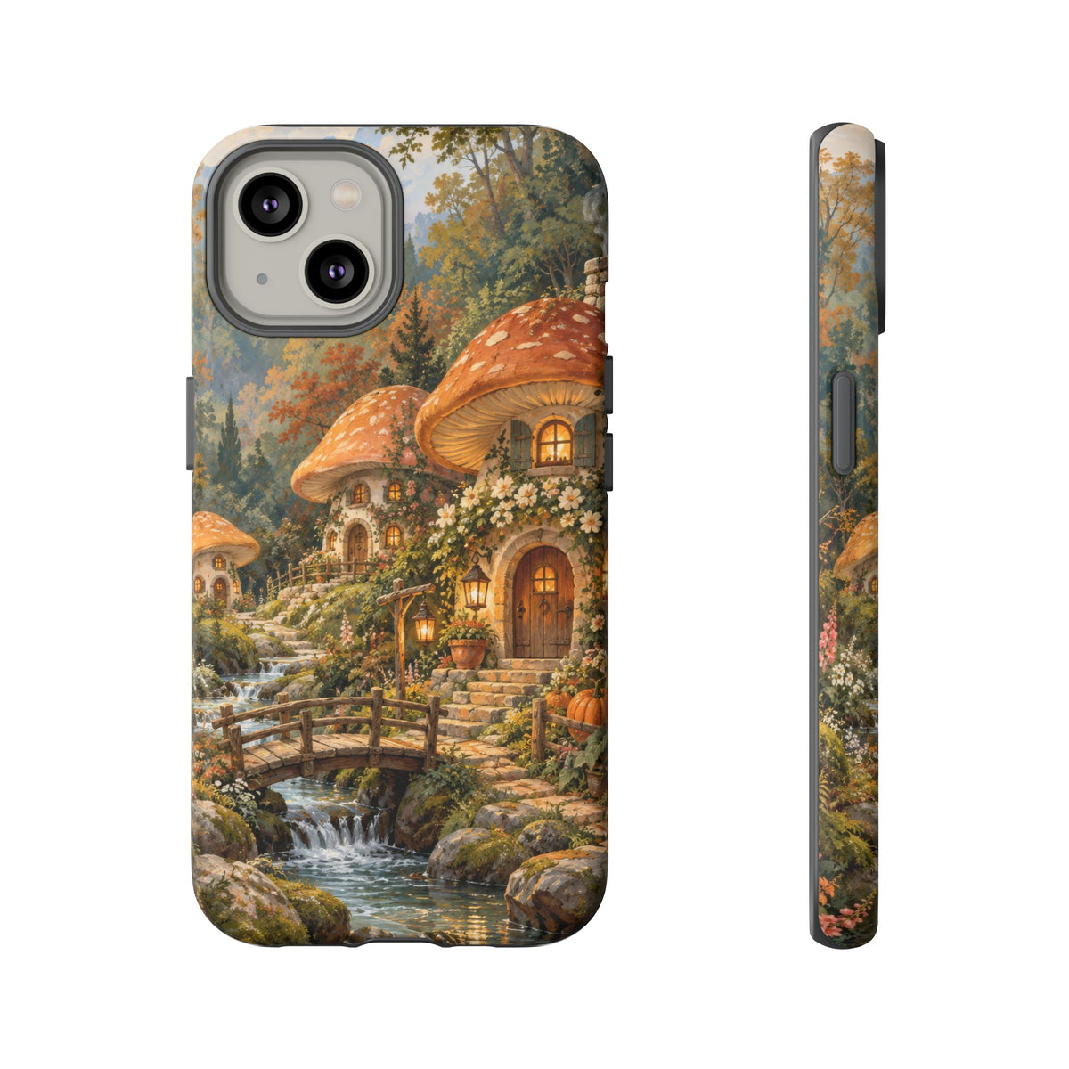 Honeycap Village iPhone Tough Case | Mushroom Village