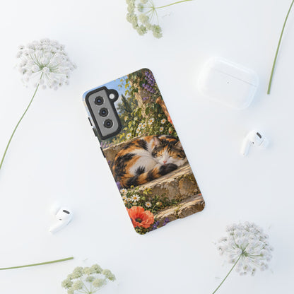 Garden Nap Samsung Galaxy Tough Case | calico cat